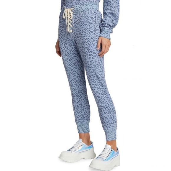 NEW N:PHILANTHROPY BLUE LEOPARD PRINT JOGGERS - Picture 5 of 10